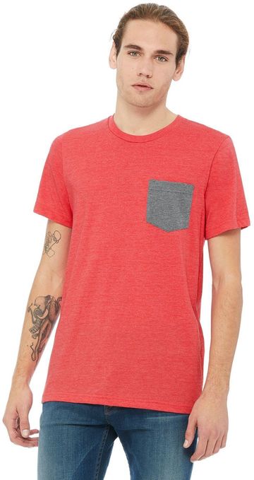 Bella + Canvas Men's Jersey Short-Sleeve Pocket T-Shirt